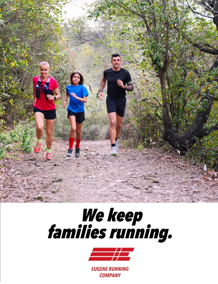 We keep families running print ad